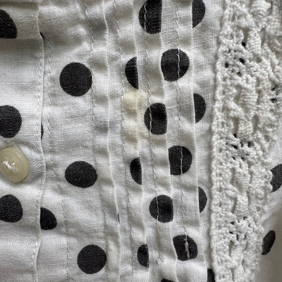 Bit’s Kids Girls Size 4 - 5 Polka Dot and Olive Green Short Sleeve Romper - Picture 2 of 8